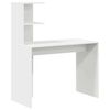 vidaXL Desk with Shelf White 102 x 50 x 124 cm Engineered Wood