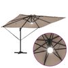 vidaXL Roma Parasol Taupe 286 x 285 x 270 cm Aluminium and Polyester