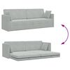 vidaXL Floor Sofa Bed Light Grey 213 x 70 x 77 cm Velvet