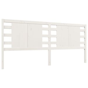 vidaXL Headboard White 206x4x100 cm Solid Wood Pine