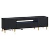 vidaXL LED TV Cabinet ARNHEM 153 x 35 x 43 cm Black Engineered Wood