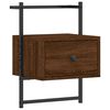 vidaXL Bedside Cabinets Wall-mounted 2 pcs Brown Oak 35x30x51 cm Engineered Wood