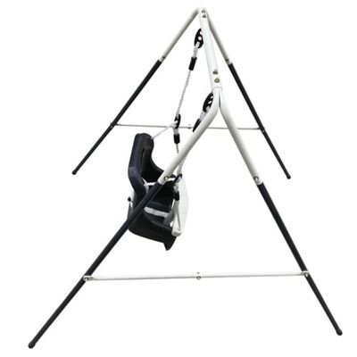 AXI Baby Swing with Seat Metal 146x94x118 cm Anthracite and Cream