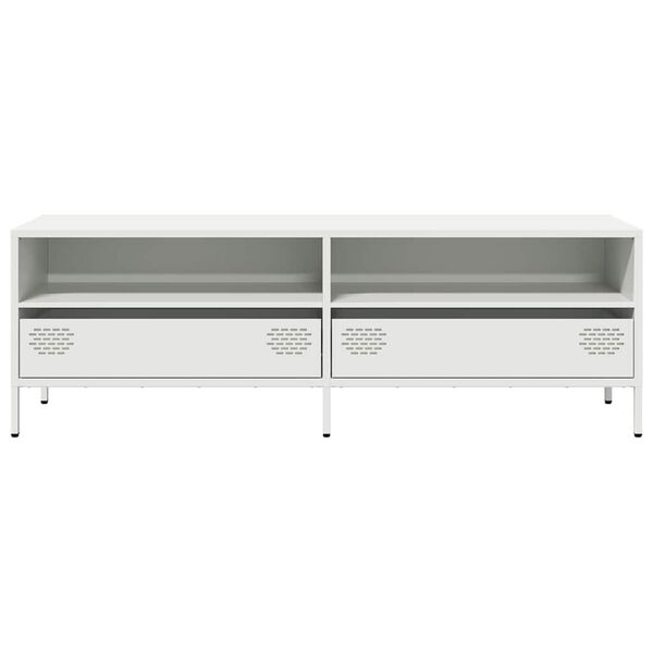 vidaXL TV Cabinet White 135x39x43.5 cm Cold-rolled Steel
