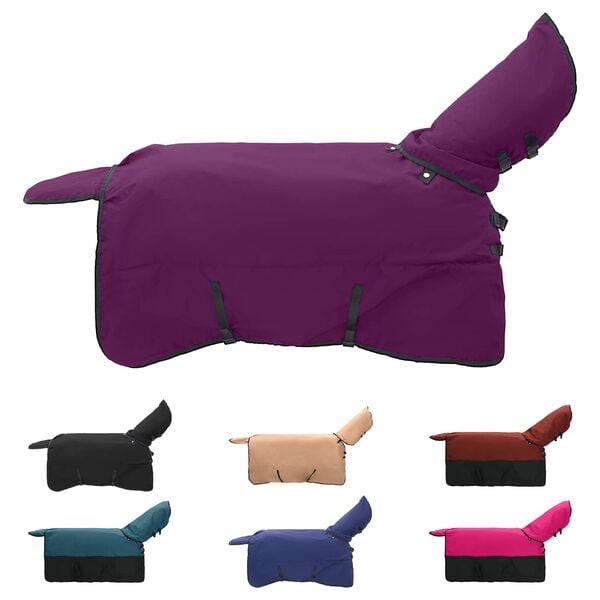vidaXL Horse Blanket Full Purple 125 cm Polyester