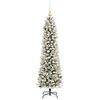 vidaXL Artificial Christmas Tree with 150 LEDs Green and white 150 cm