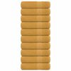vidaXL Hand Towels "FROGN" 10 pcs Gold 50x100 cm 360 gsm