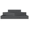 vidaXL Planter Grey 83x83x27 cm Solid Wood Pine