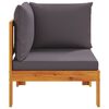 vidaXL Garden Sofa Corner with Cushions Solid Wood Acacia