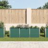 vidaXL Garden Raised Bed Galvanised Steel 240x40x77 cm Green
