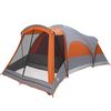 vidaXL Family Tent Tunnel 8-Person Grey and Orange Waterproof