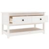 vidaXL Coffee Table White 102x49x55 cm Solid Wood Pine
