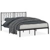 vidaXL Metal Bed Frame without Mattress with Headboard Black 140x190cm