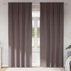 vidaXL Blackout Curtains with Rings 2 pcs Dark Brown 225 x 140 cm