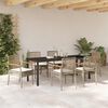 vidaXL Garden Dining Set 7 pcs Beige Poly Rattan