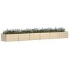 vidaXL Planter Ivory 480 x 80 x 45 cm Steel