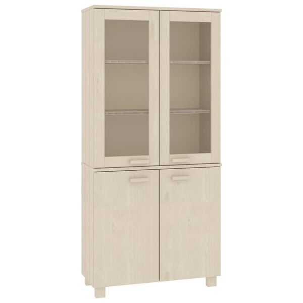 vidaXL Highboard HAMAR Solid Wood Pine Honey Brown