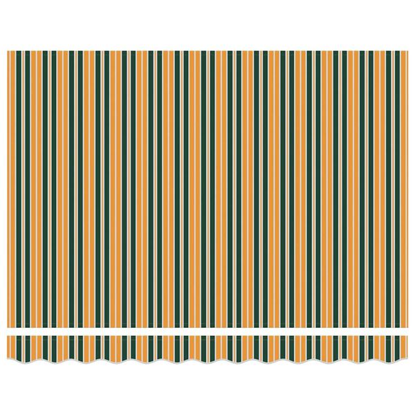 vidaXL Retractable Awning Green and Yellow 300 x 250 cm