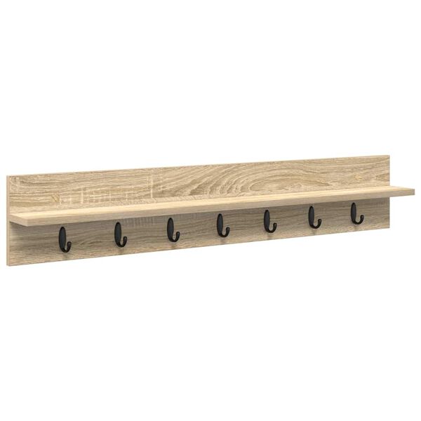vidaXL Wall-Mounted Coat Rack Sonoma Oak 100 x 10.5 x 18 cm