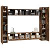 vidaXL 10 Piece TV Cabinet Set Smoked Oak Engineered Wood