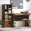 vidaXL Desk with Drawer 2 pcs Smoked Oak