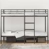 vidaXL Bunk Bed without Mattress Black 107x203 cm Steel