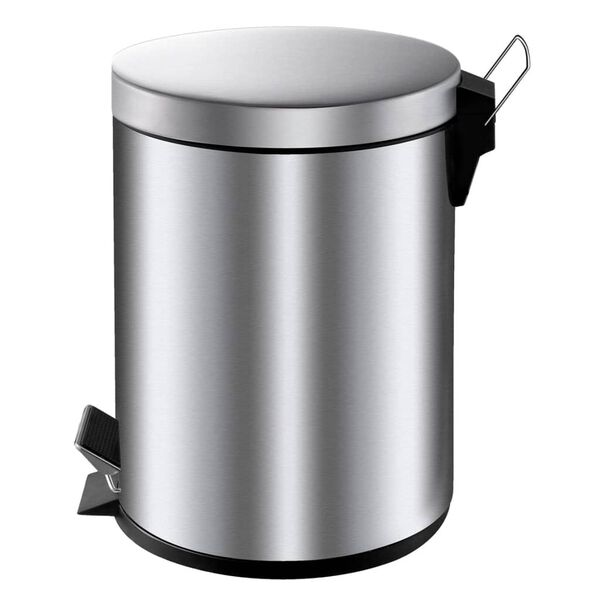 EKO Pedal Bin Classic 5 L Matte Silver