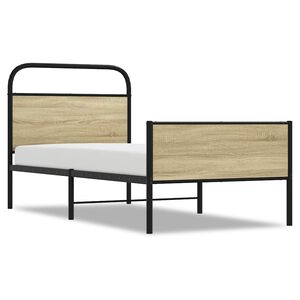 vidaXL Bed Frame without Mattress 80x200 cm Sonoma Oak Engineered Wood