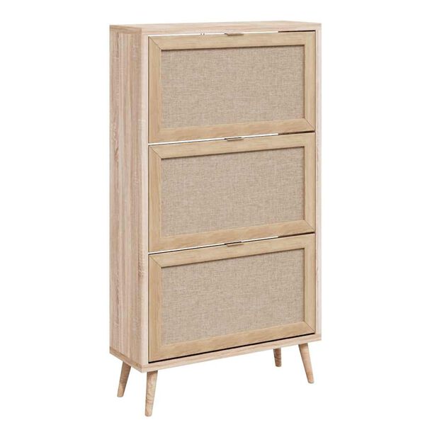 Finori Shoe Cabinet Bali 49A Sonoma Oak and Cane Print