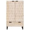 vidaXL Highboard White Wash Finish 60 x 33 x 100 cm Solid Mango Wood