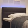 vidaXL LED Headboard with LED Strip Lights Dark brown 80 cm Fabric