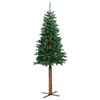 vidaXL Slim Christmas Tree Green 180 cm PVC and Solid Pine wood
