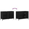 vidaXL Basin Cabinet with Drawers Black Oak 90x34.5x60 cm