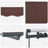 vidaXL Manual Retractable Awning with LEDs Brown 400x300 cm