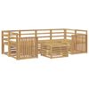 vidaXL Outdoor Sofa Set 7 pcs White Solid Acacia Wood