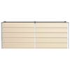 vidaXL Planter Ivory 195 x 50 x 77 cm Galvanised Steel