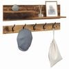 vidaXL Wall-Mounted Coat Rack Old Wood 90 x 15 x 36 cm Engineered wood