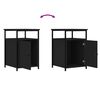 vidaXL Bedside Cabinets 2 pcs Black 40x42x60 cm Engineered Wood