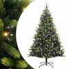 vidaXL Artificial Hinged Christmas Tree 300 LEDs Green 180 cm