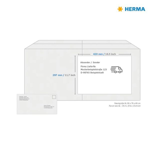 HERMA Outdoor Film Labels A3 297x420 mm 40 Sheets White