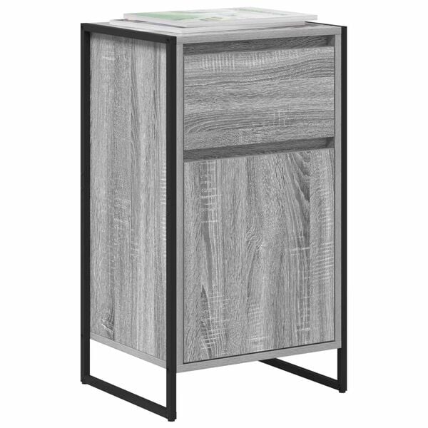 vidaXL Sideboard Grey Sonoma 43 x 36 x 75.5 cm Engineered Wood