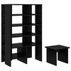 vidaXL Shoe Cabinet with Shelf 2 pcs Black Oak Engineered Wood