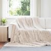 vidaXL Throw Blankets 6 pcs Beige 270 x 240 cm Fleece