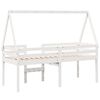vidaXL High Sleeper Bed without Mattress White 90x190 cm Single Solid Wood Pine