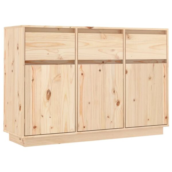 vidaXL Sideboard 110x34x75 cm Solid Wood Pine