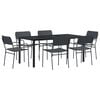vidaXL Outdoor Furniture Set 7 pcs Anthracite Steel