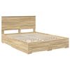 vidaXL Bed Frame with Drawer Sonoma Oak 150 x 200 cm Engineered Wood