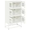 vidaXL Highboard White 68x39x123 cm Steel
