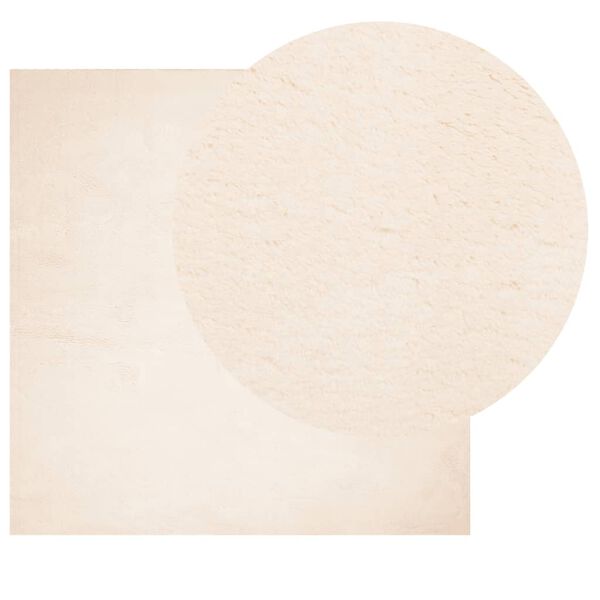 vidaXL Rug HUARTE Short Pile Soft and Washable Beige 120x120 cm