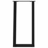 vidaXL Console Table Legs U-Shaped 2 pcs Black 38x(72-73) cm Steel